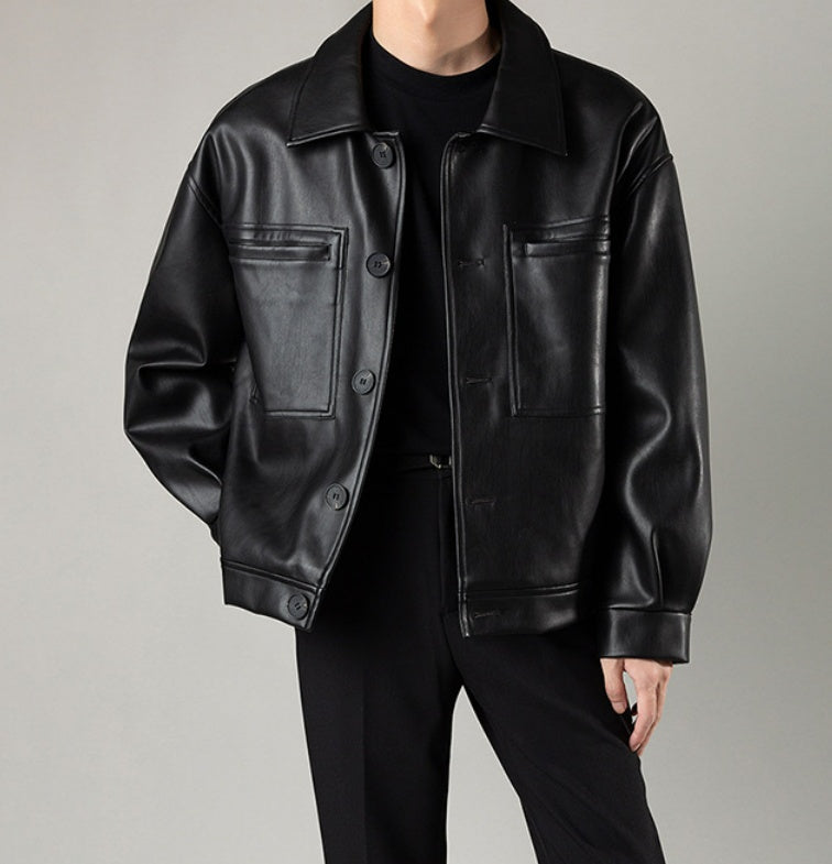 Explore the Outdoors in Style with Our Hiking PU Autumn Leather Jacket